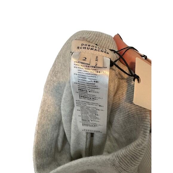 NWT Dorothee Schumacher Modern Statements Gray Wide Leg Knit Pants 2 Medium - Picture 10 of 11